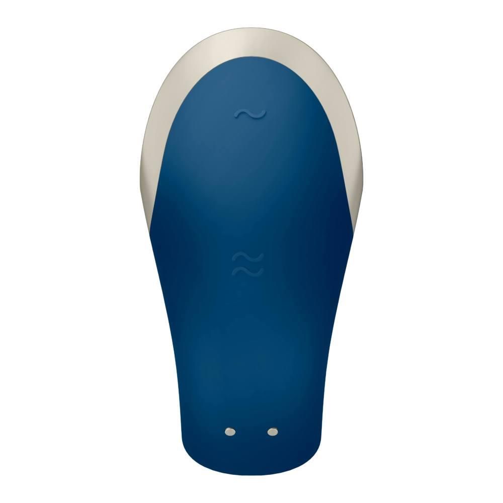 Вібратор для пар Satisfyer Double Love, 8,6 см (синій)