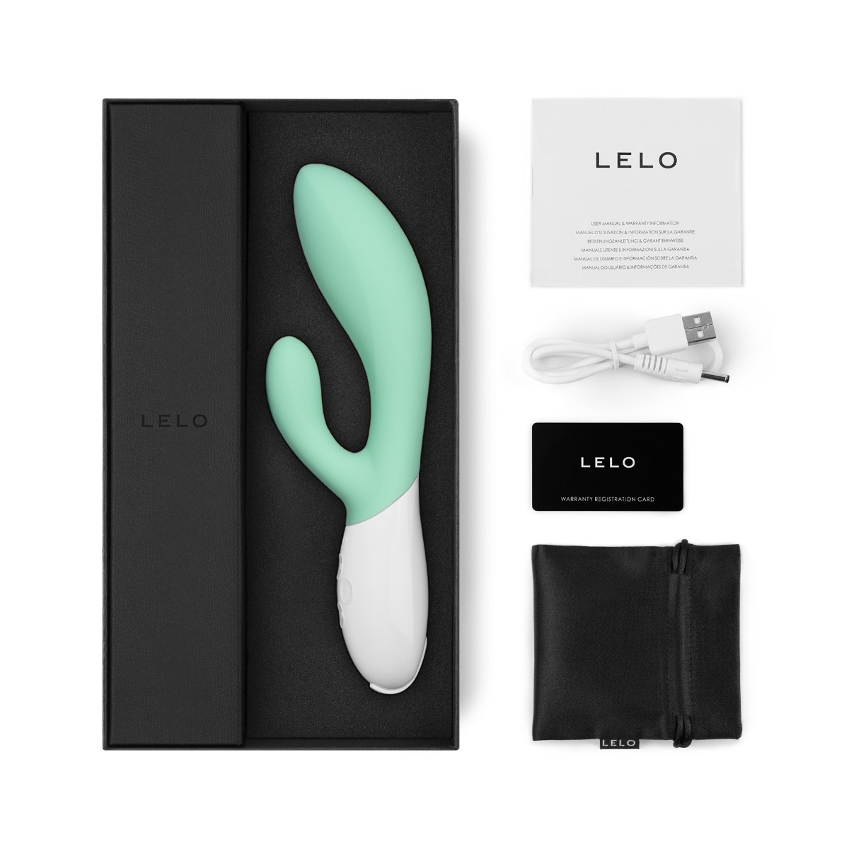 Вибратор-кролик Lelo Ina 3, 20 см (мятный)