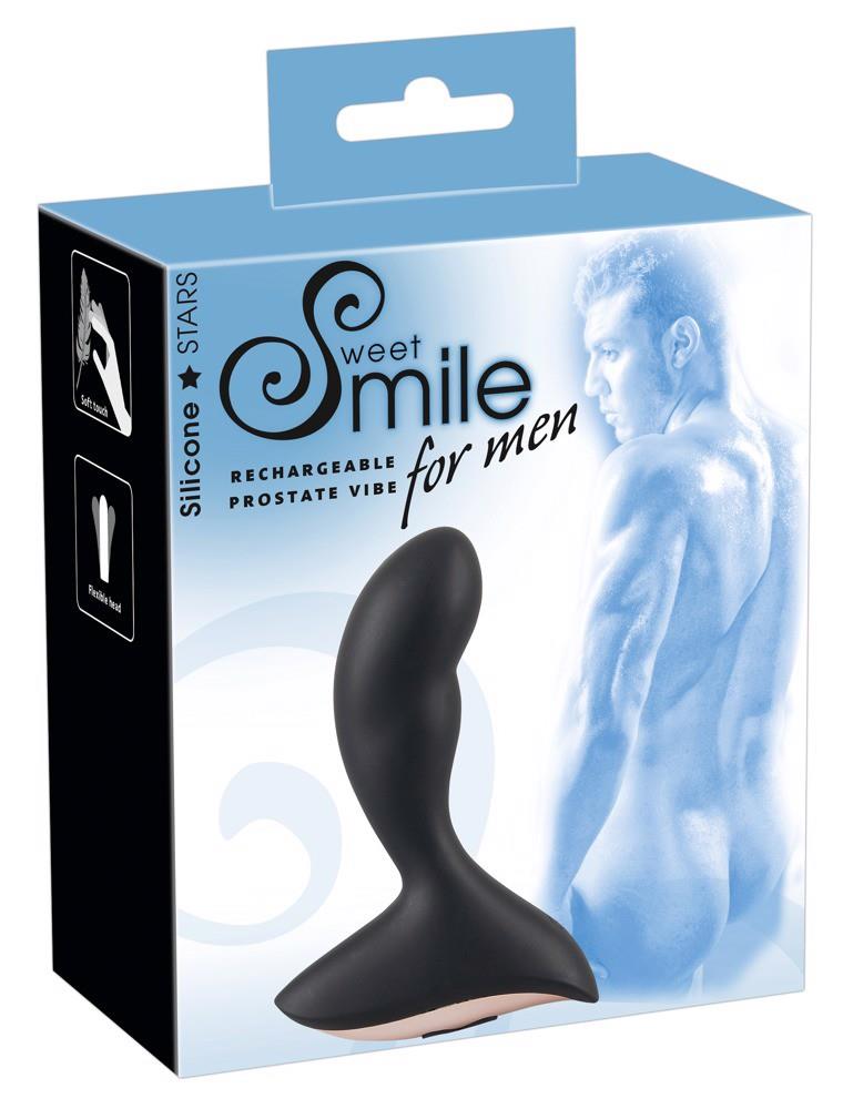 Стимулятор простаты Sweet Smile Rechargeabe Prostate Vibe, 12,6 см (черный)
