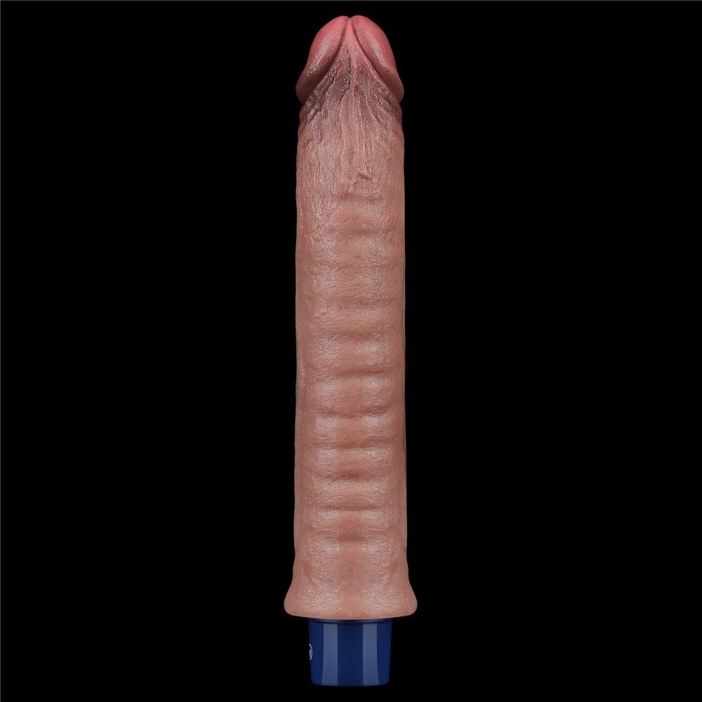 Реалістичний вібратор LoveToy Real Softee, 24,5 см (коричневий)