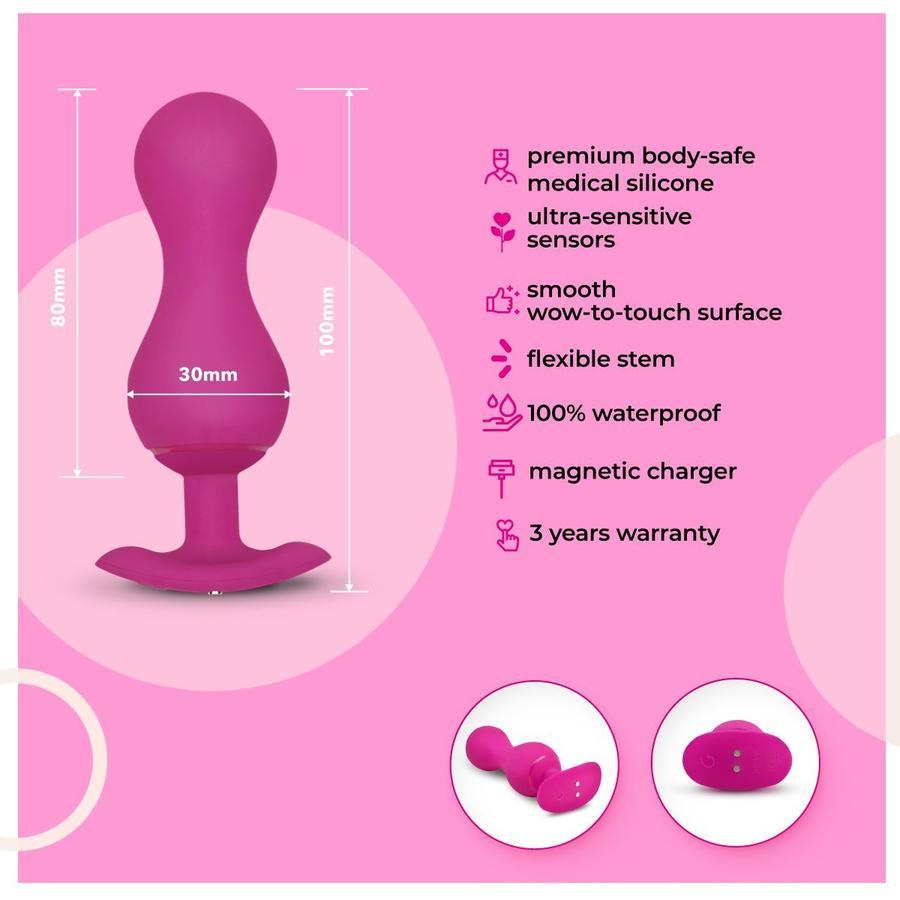 Вагинальные шарики Gvibe Gballs 3 App, 8 см (розовый)