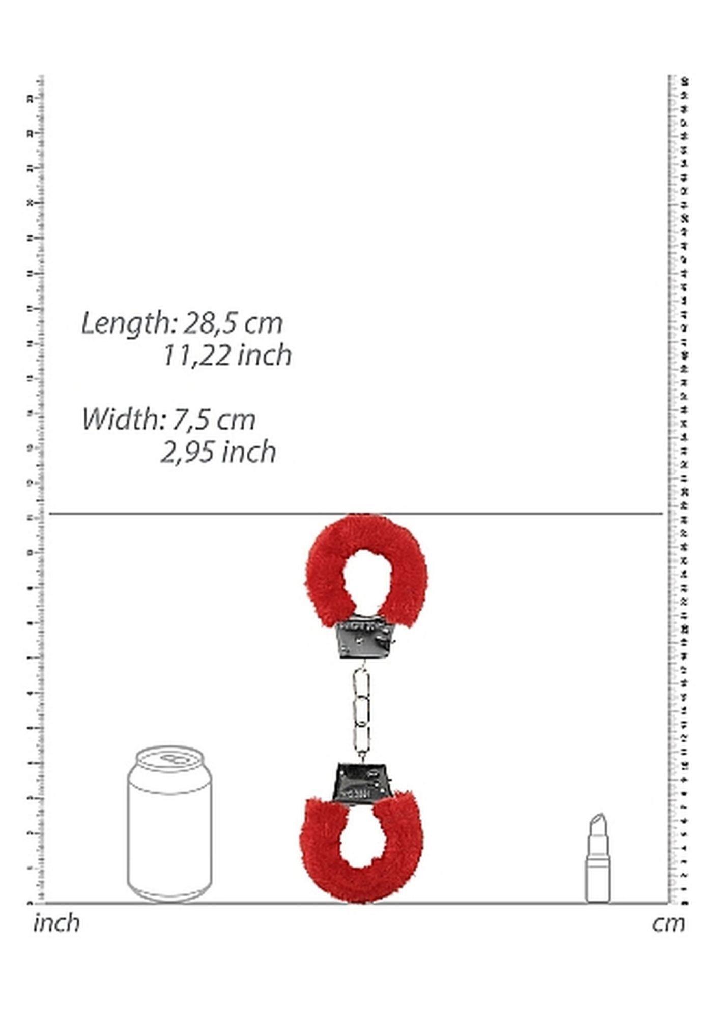 Наручники Ouch! Handcuffs Furry (красный)