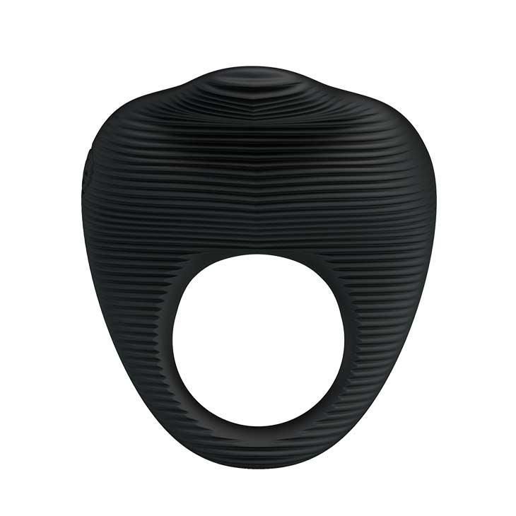 Эрекционное кольцо Pretty Love Thimble Vibrating Cock Ring, 6 см (черный)