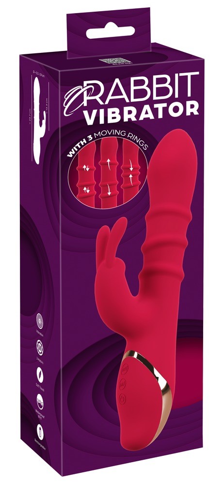Вибратор-кролик You2Toys Double Bunny, 23.7 см (красный)
