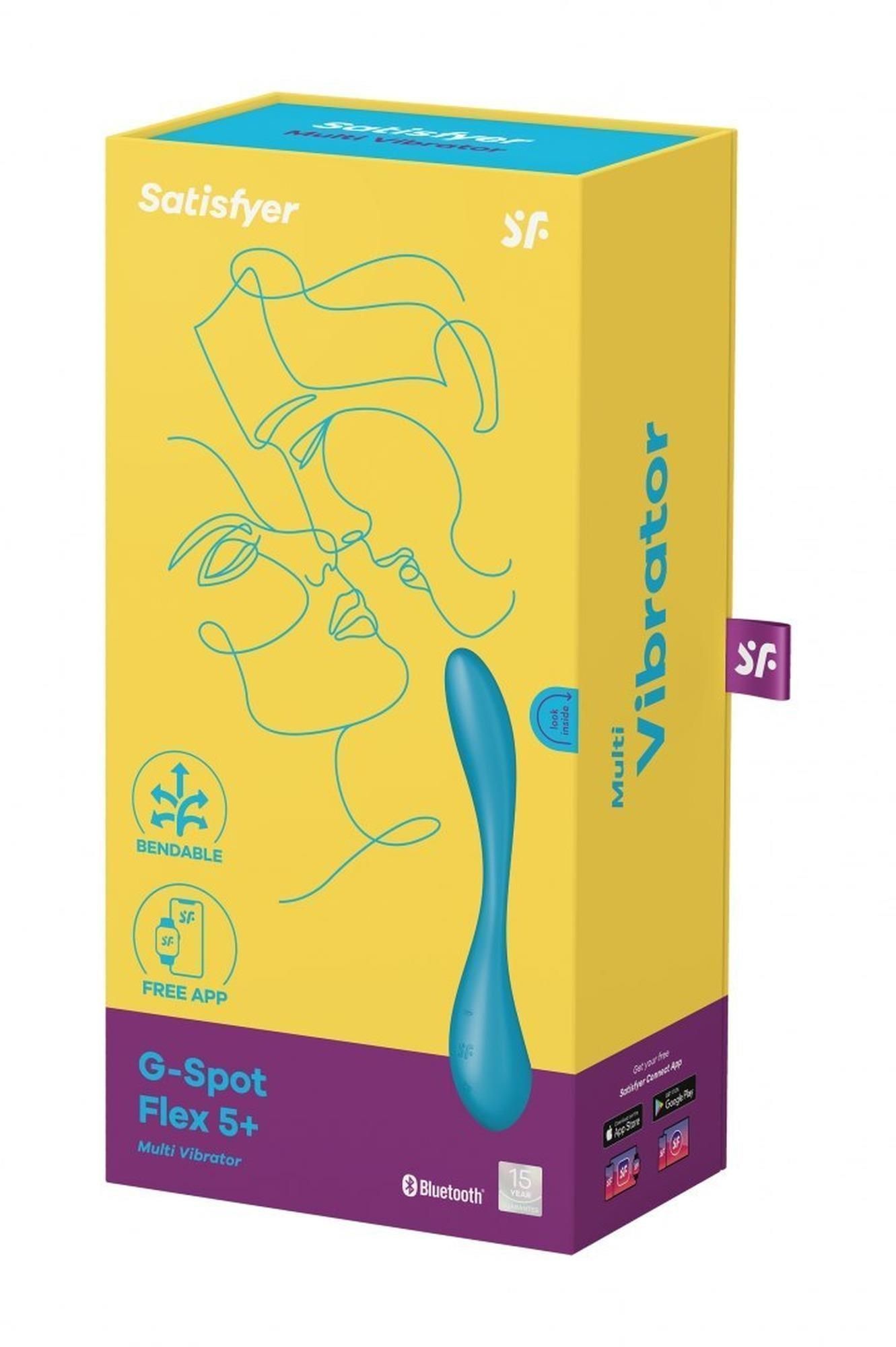 Вібратор для точки G Satisfyer G-Spot Flex 5+, 23 см (синій)