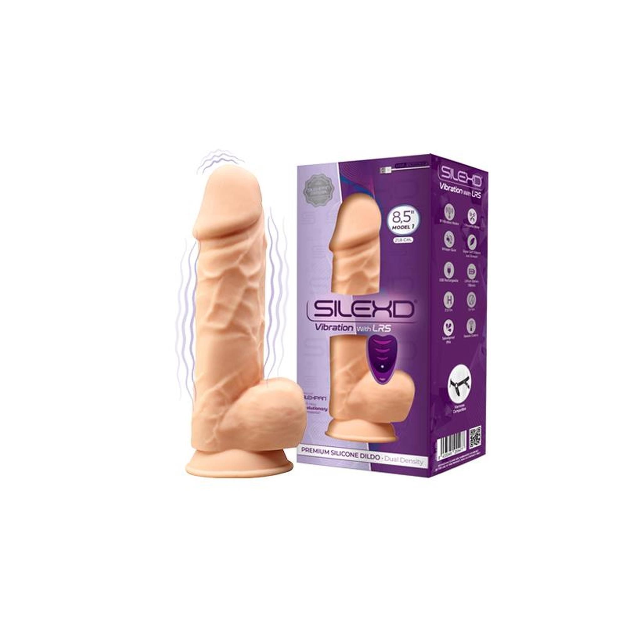 Вибратор Silexd Premium Silicone Dildo Model 1 Size 8.5" LRS, 21.5 см (телесный)