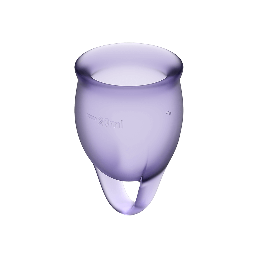 Менструальные чаши Satisfyer Feel Confident Menstrual Cup, 2 шт (фиолетовый)