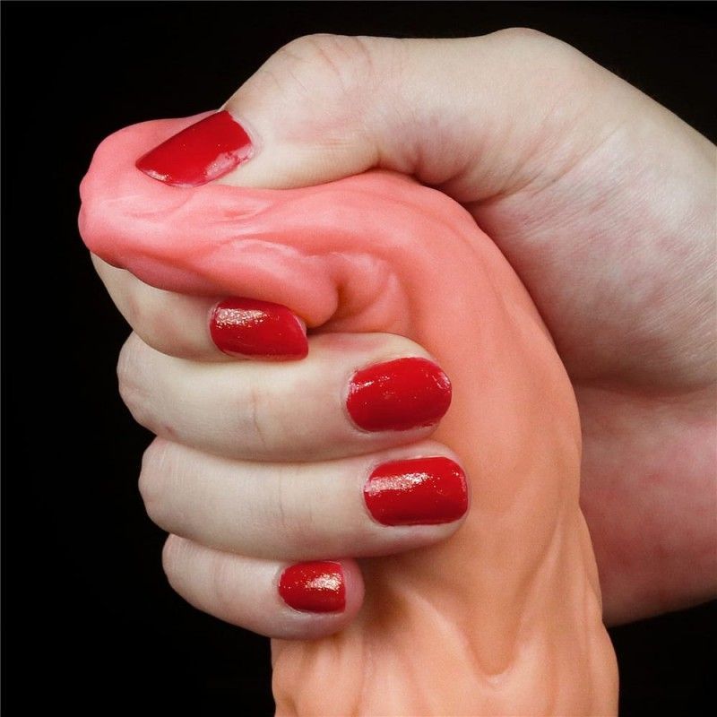 Фаллоимитатор с присоской Lovetoy Dual-Layered Silicone Nature Cock, 24,5 см (телесный)