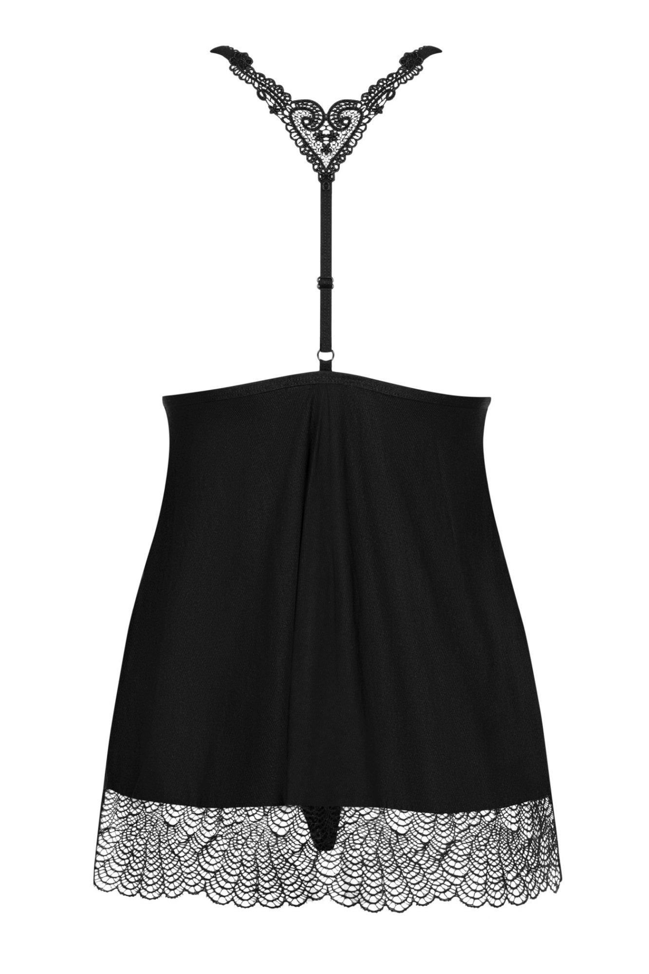 Комплект белья Obsessive Chiccanta Babydoll, S/M (черный)