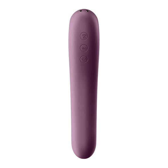 Bezdotykowy stymulator łechtaczki z wibracjami Satisfyer Dual Kiss (fioletowy)