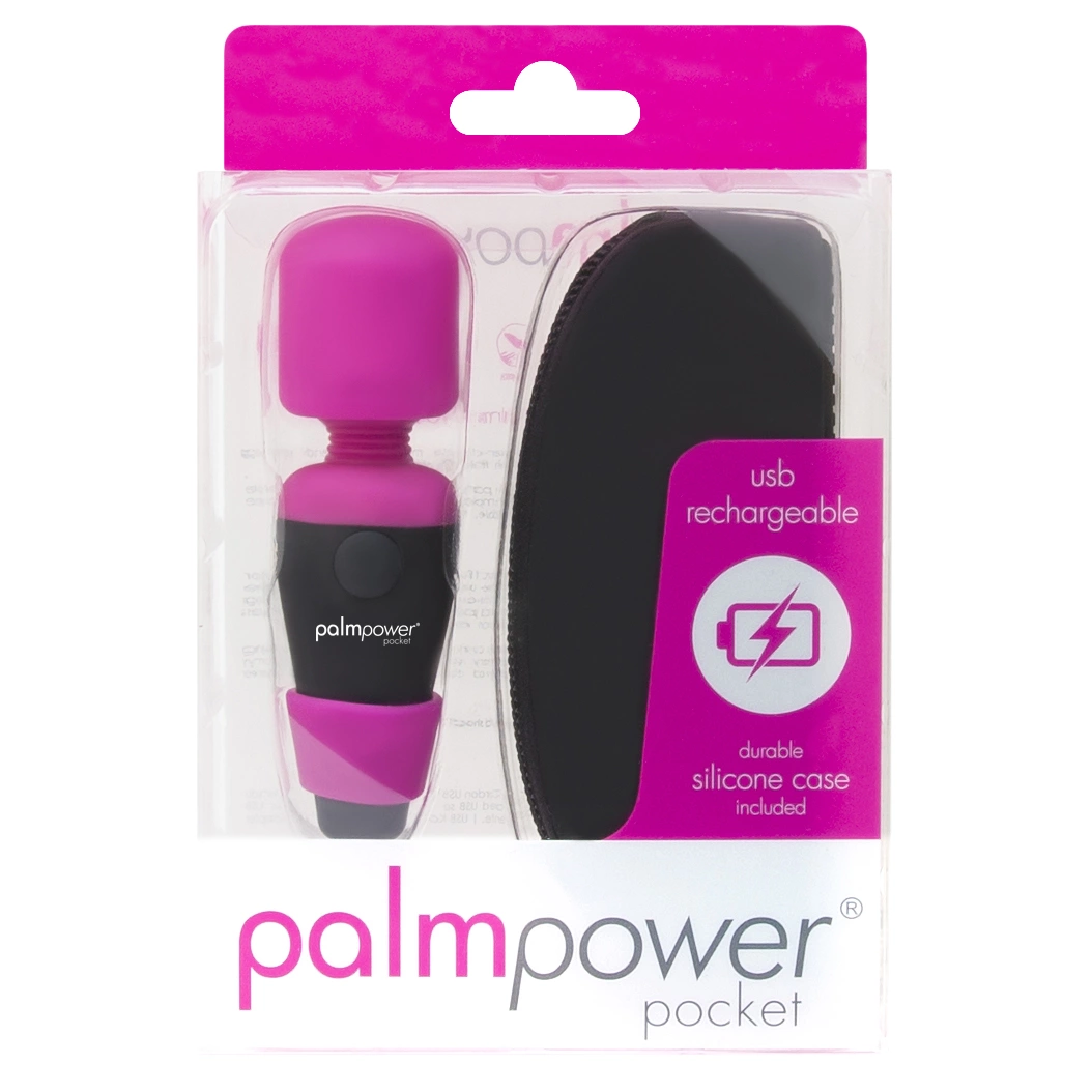 Мини-вибратор PalmPower Pocket Wand Massager, 9 см (черный)
