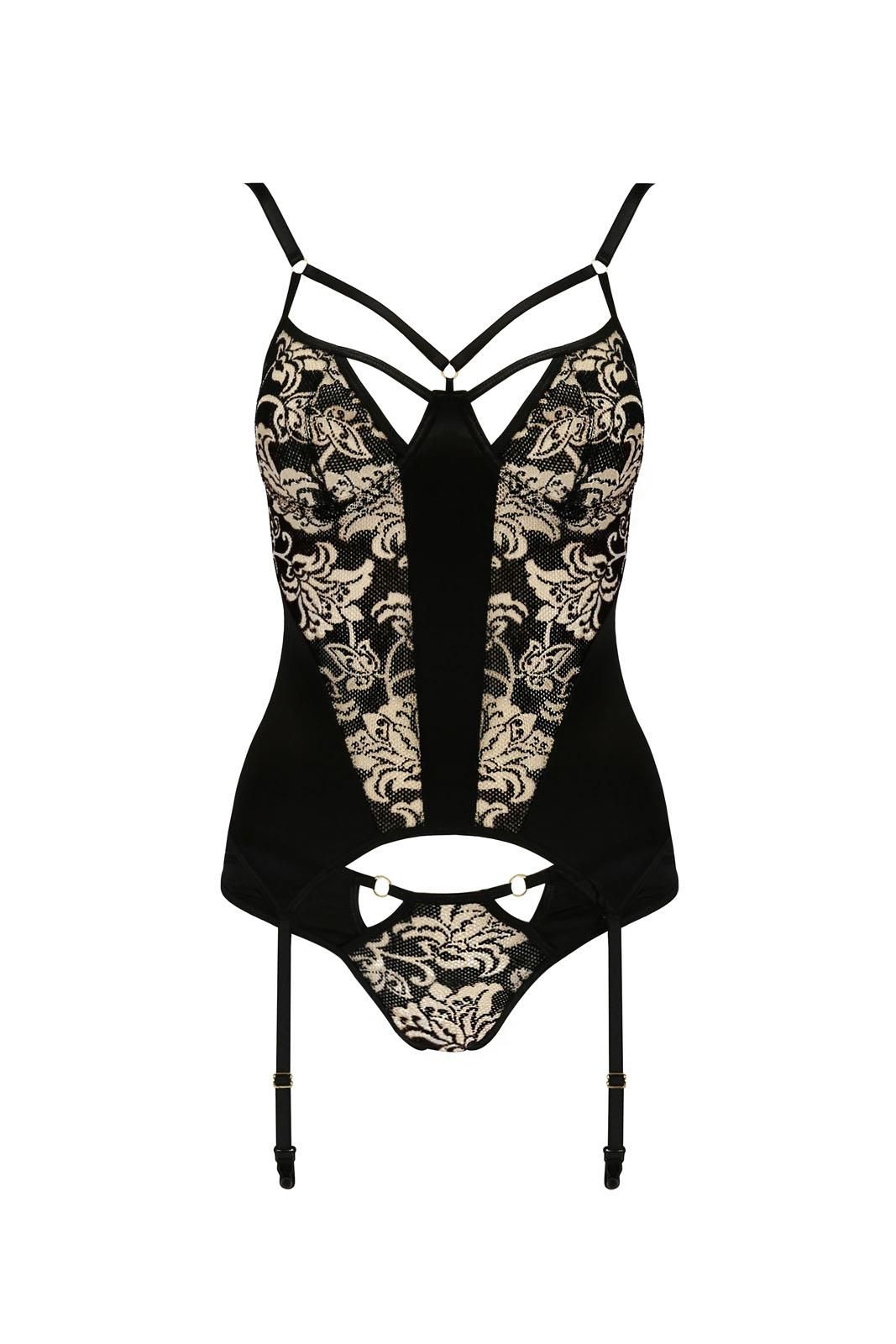 Эротический комплект Casmir Victoria, XXL/XXXL (черный)