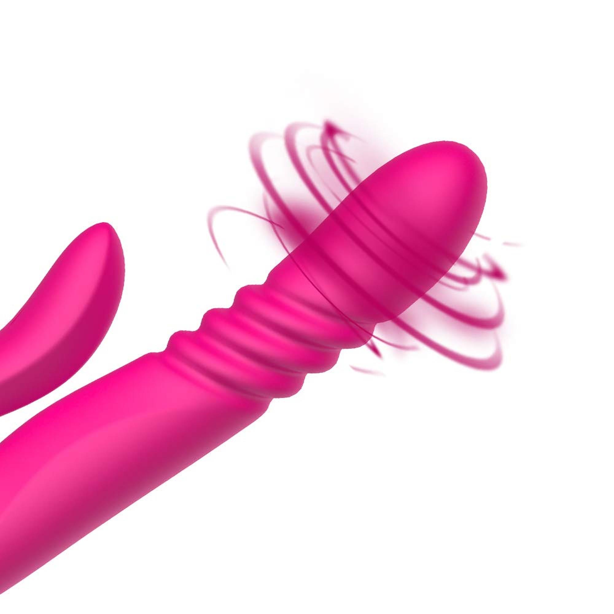 Boys of Toys Deluxe Twirling Vibrating Thruster - Wibrator B -, Różowy, 23 cm