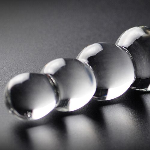 Стеклянное дилдо шариковое Icicles No.2, 21,5 см (прозрачный)