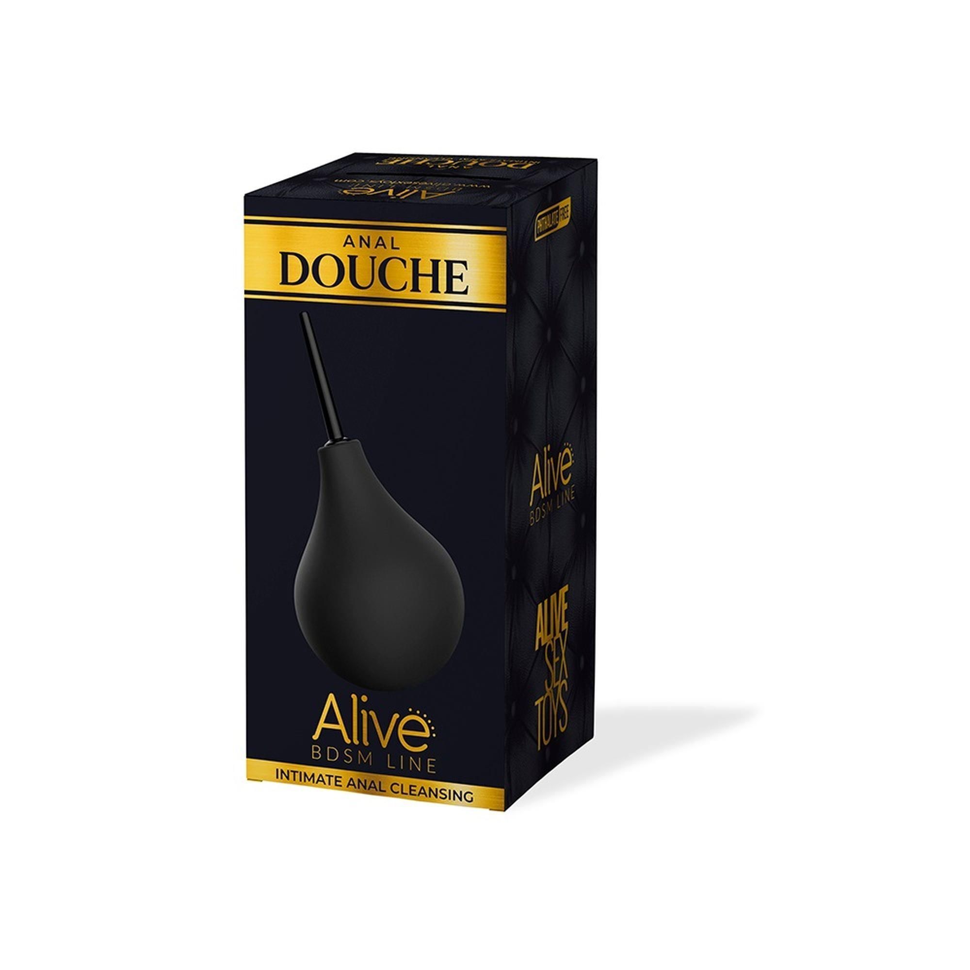 Анальный душ Alive Anal Douche L, 225 мл (черный)