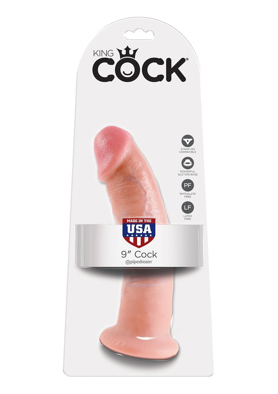 Фалоімітатор King Cock 9, 23 см (тілесний)