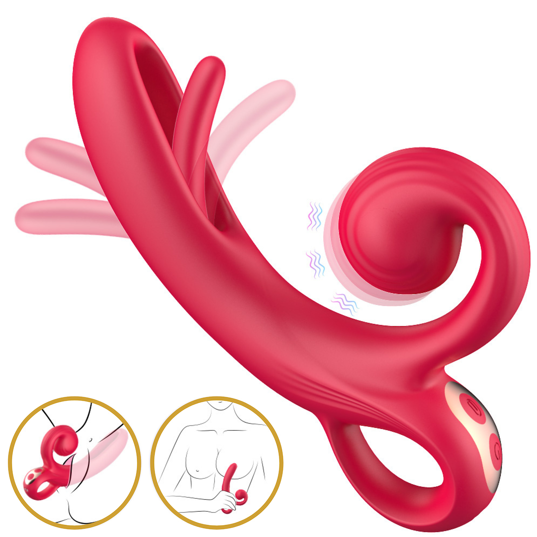 Вибратор Erospace Sweet Play A4, 18,2 см (красный)