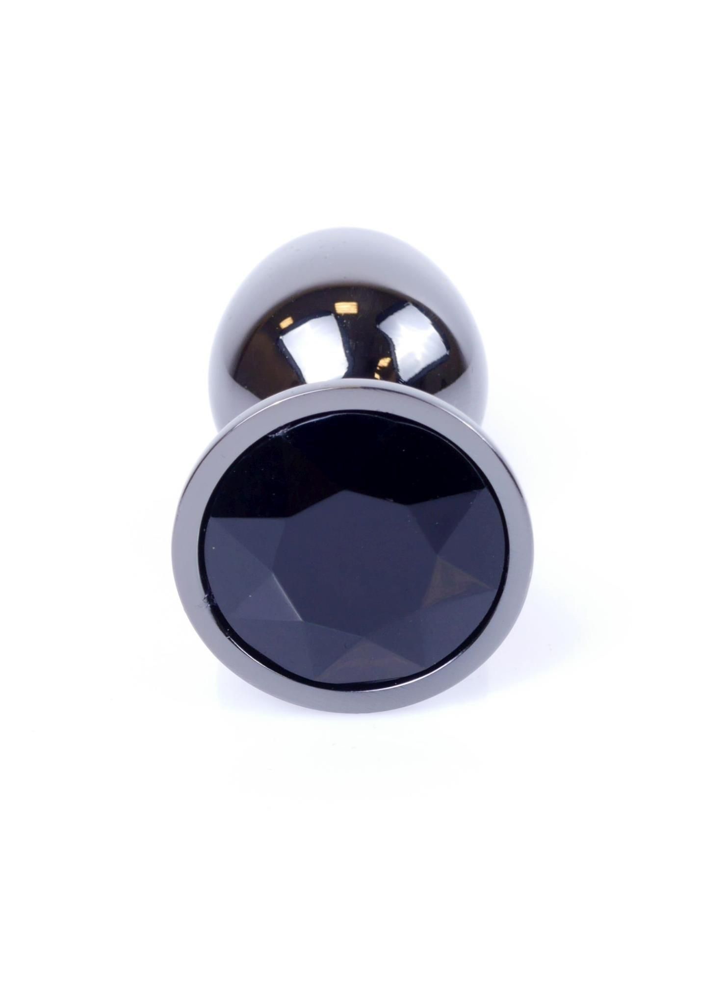 Korek analny MyLove Toys Jewelry Dark Silver Plug, 7 cm (czarny)
