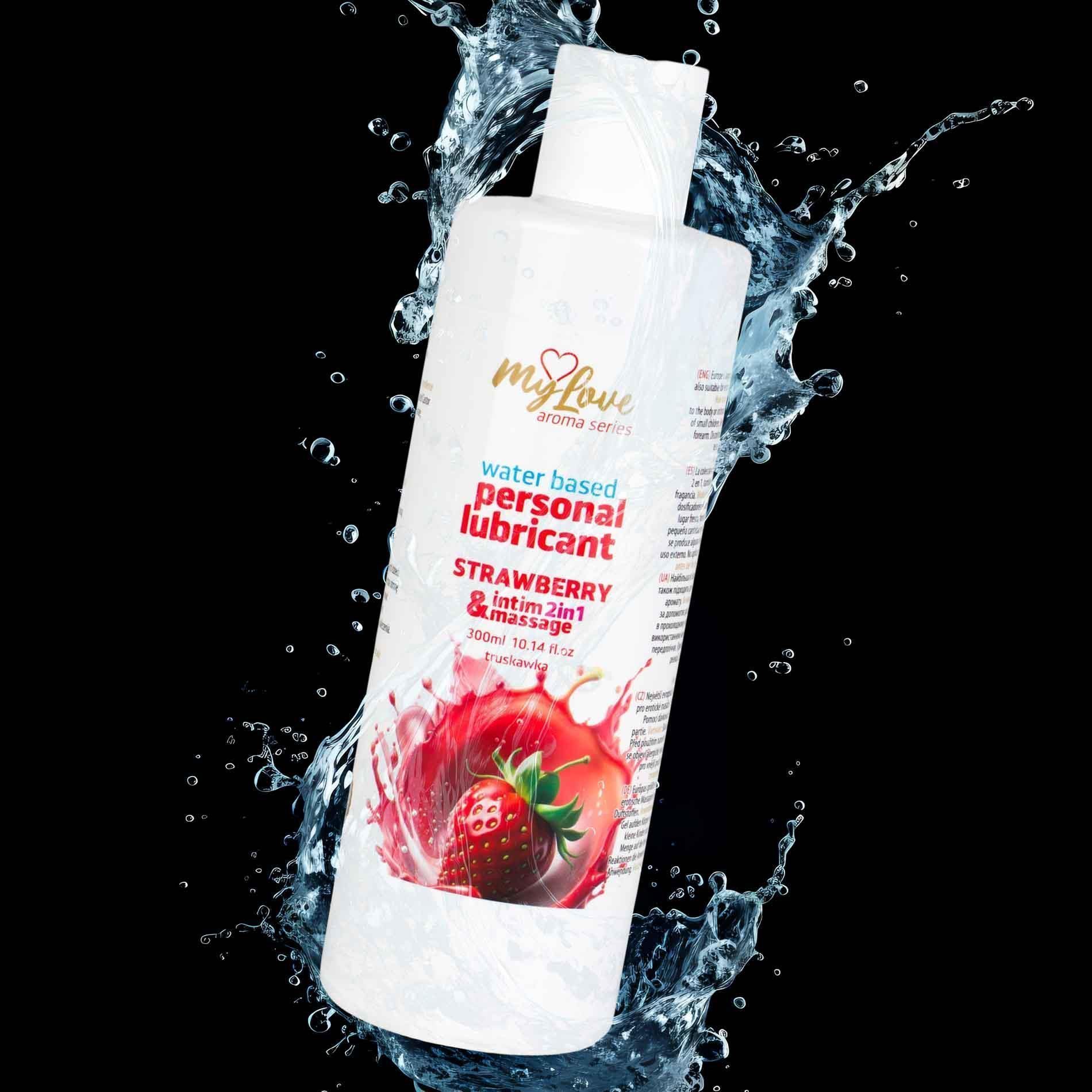Лубрикант MyLove Aroma Series Intim&Massage 2in1 Strawberry, 300 мл