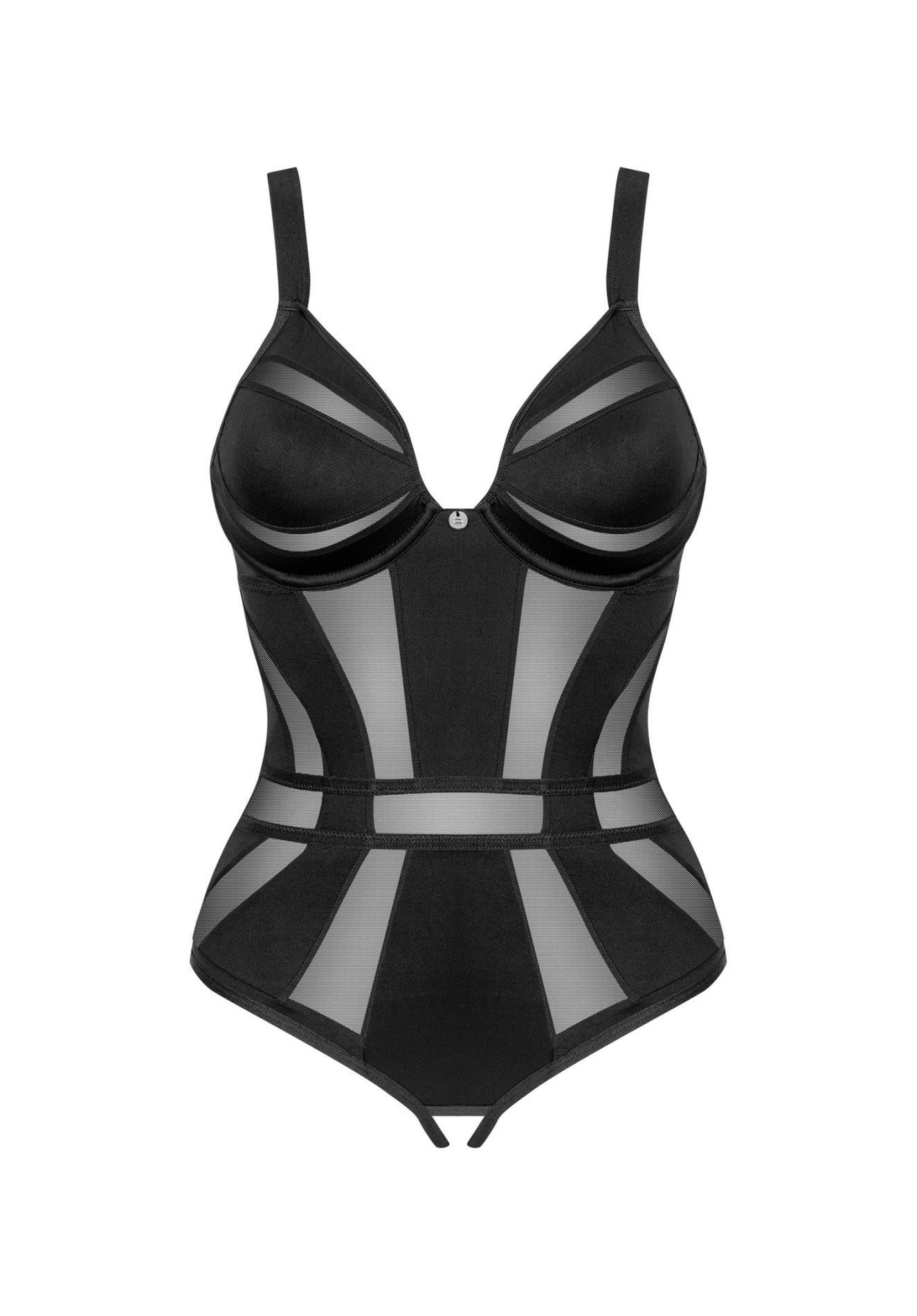 Боди Obsessive Chic Amoria otwarte,  M/L (черный)