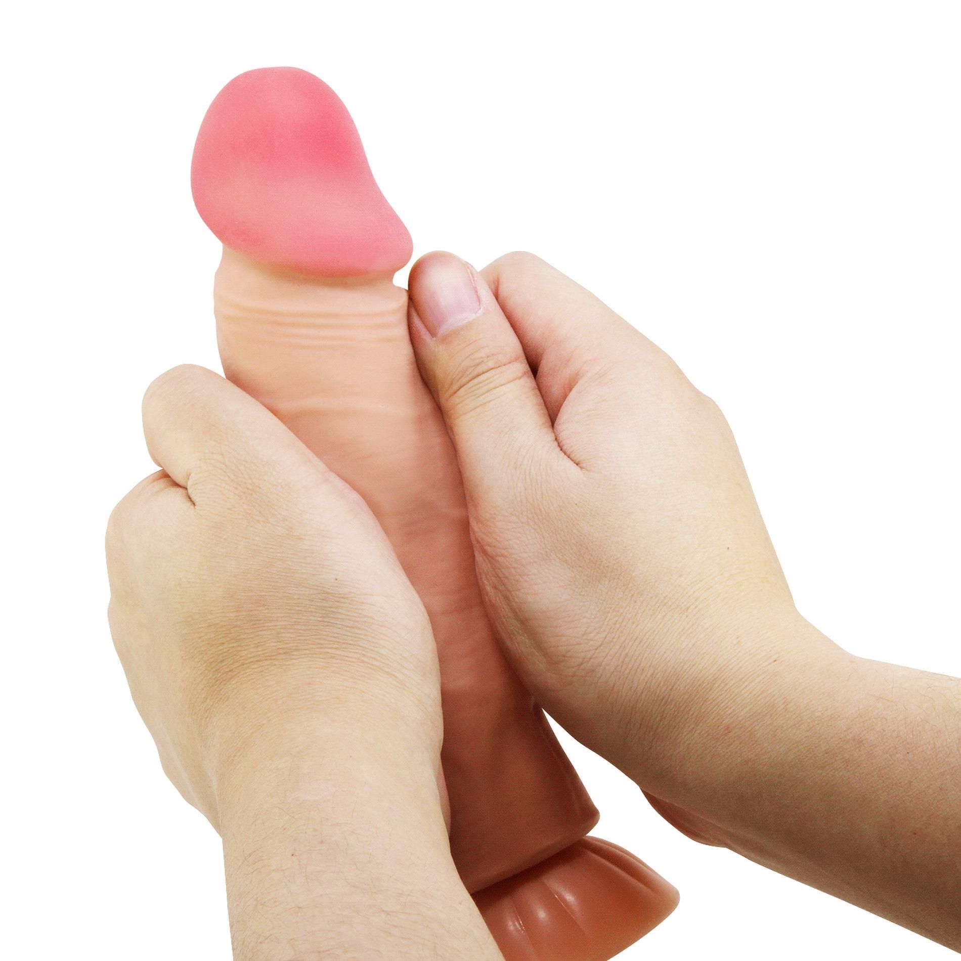 Фаллоимитатор Baile Sliding Skin Bendable 8.1'', 20.6 см (телесный)