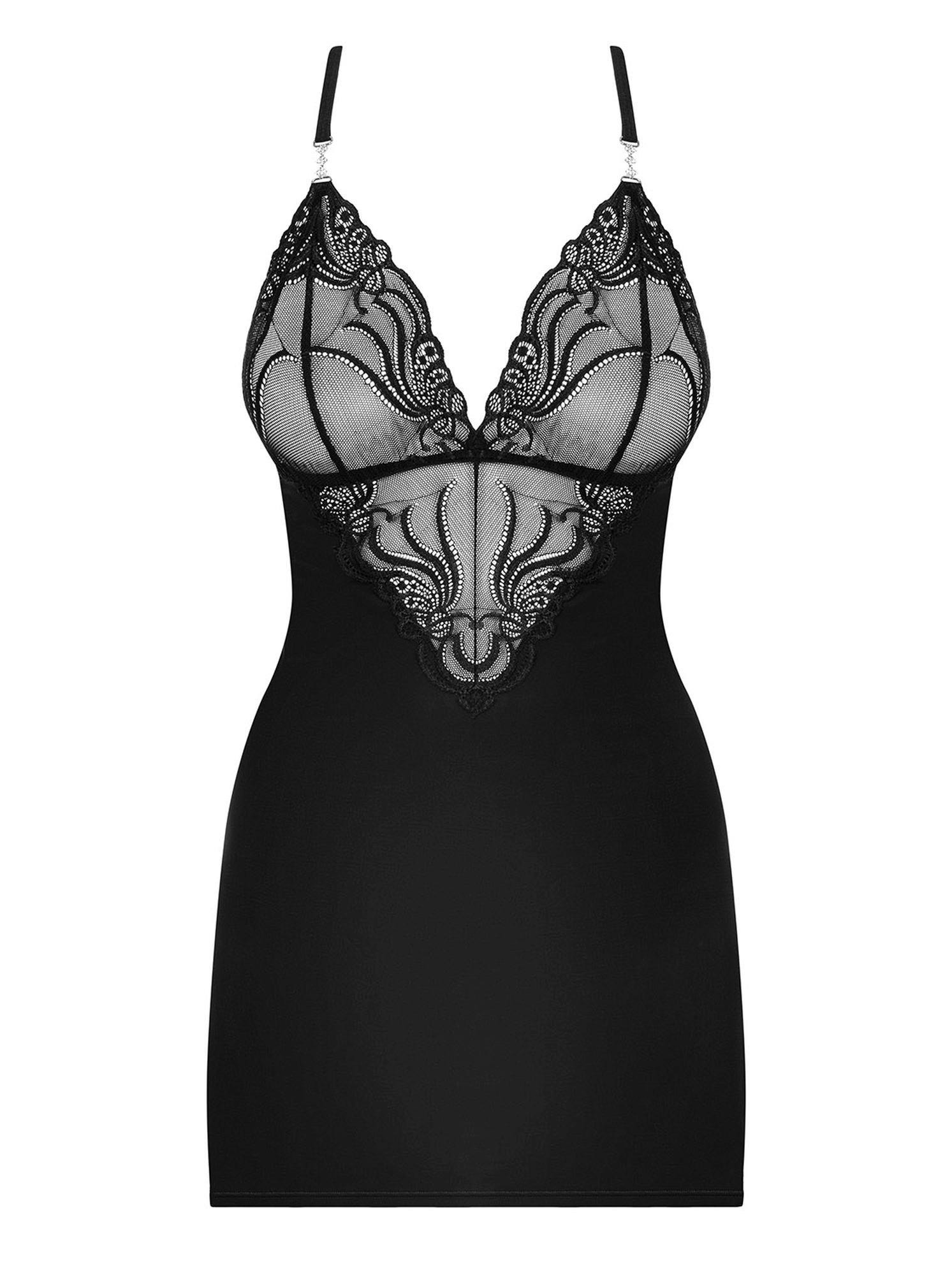 Эротический комплект Obsessive 828, L/XL (черный)