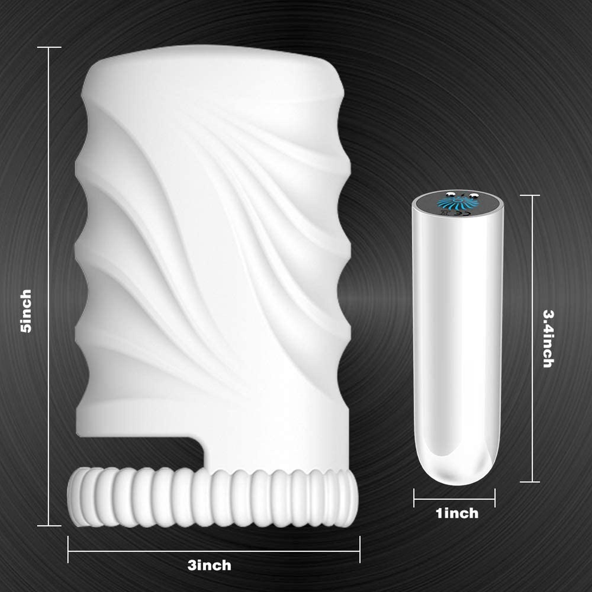 Мастурбатор B - Series Cute Soft Vibrating Bullet Stroker (білий)