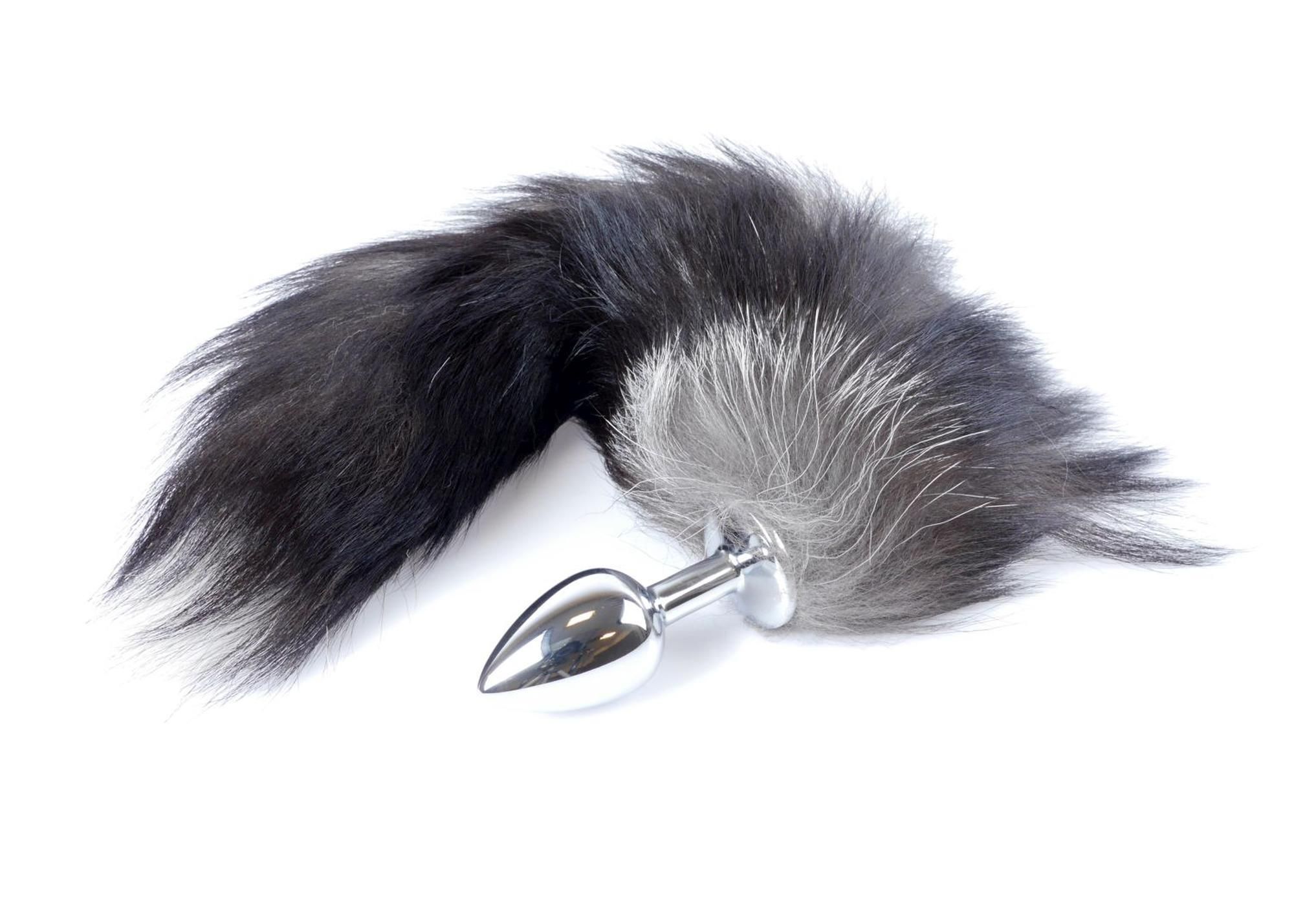 Korek analny Boss Fox TAIL Black XXL, 9 cm (czarny)