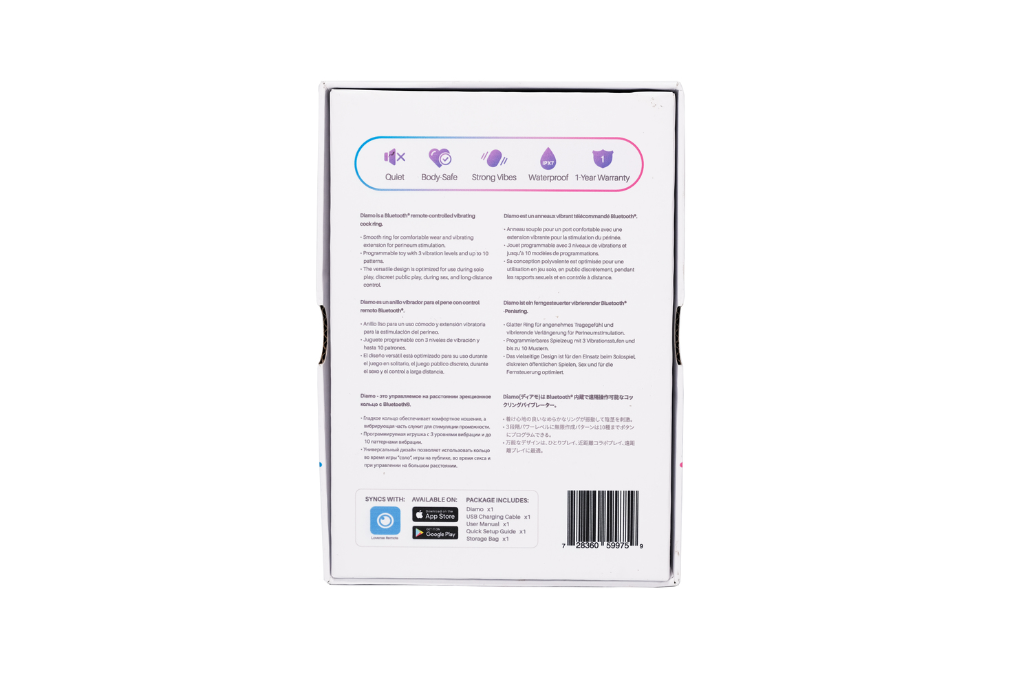 Pierścień wibracyjny Lovense Diamo, 13,3 cm (czarny)