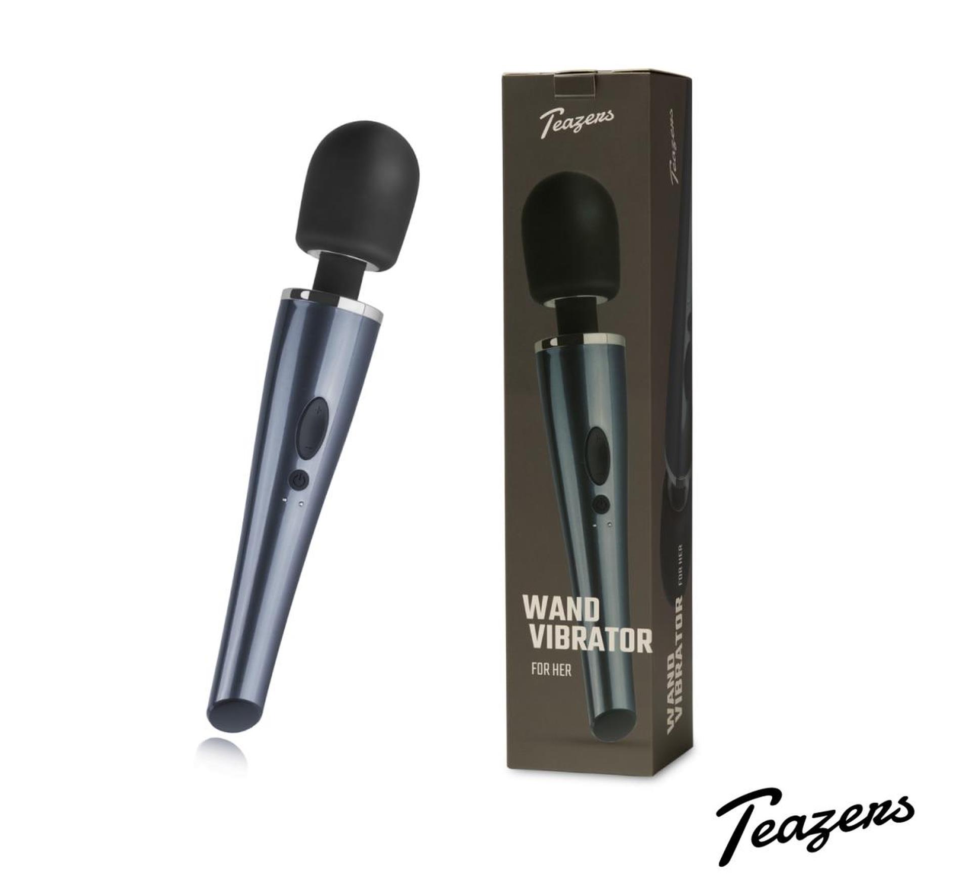 Вибромассажер Teazers Lightning Wand, 32 см (черный)