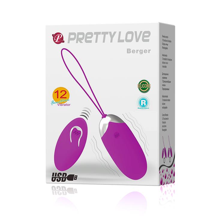 Виброяйцо Pretty Love Berger, 7,5 см (фиолетовый)