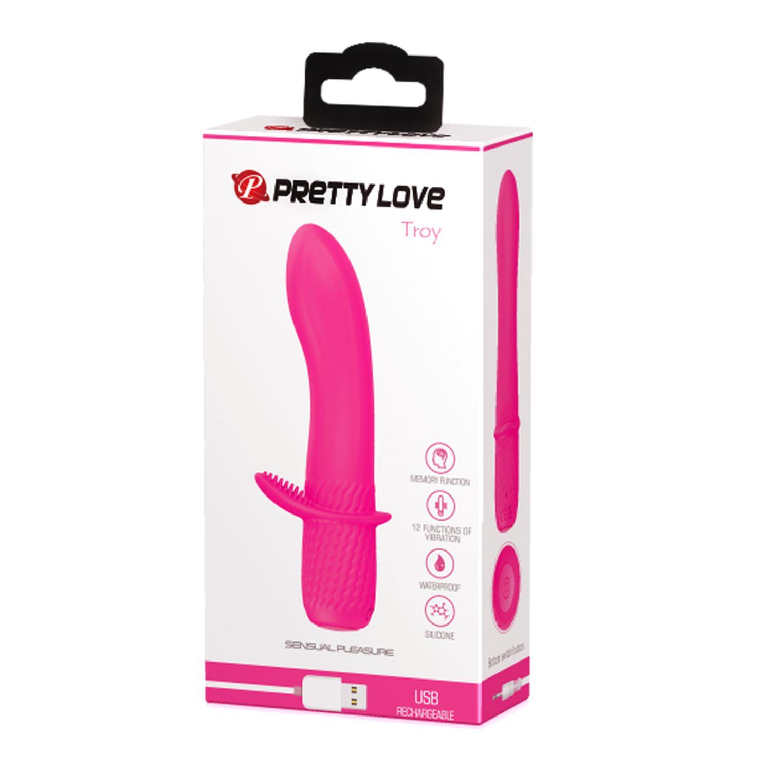 Вибратор Pretty Love Troy, 15 см (розовый)