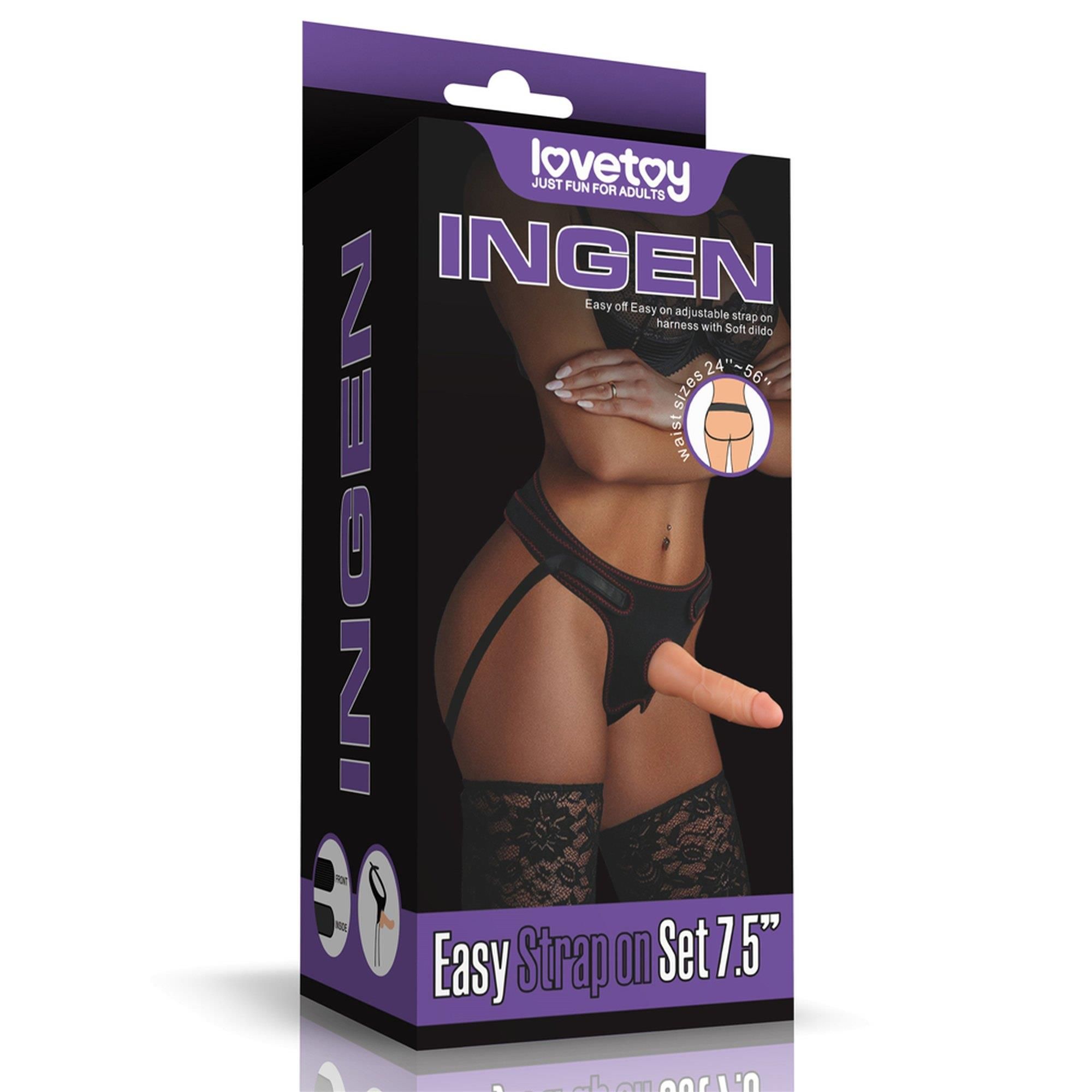 Страпон LoveToy Easy Set  As Pic, 19 см (телесный)