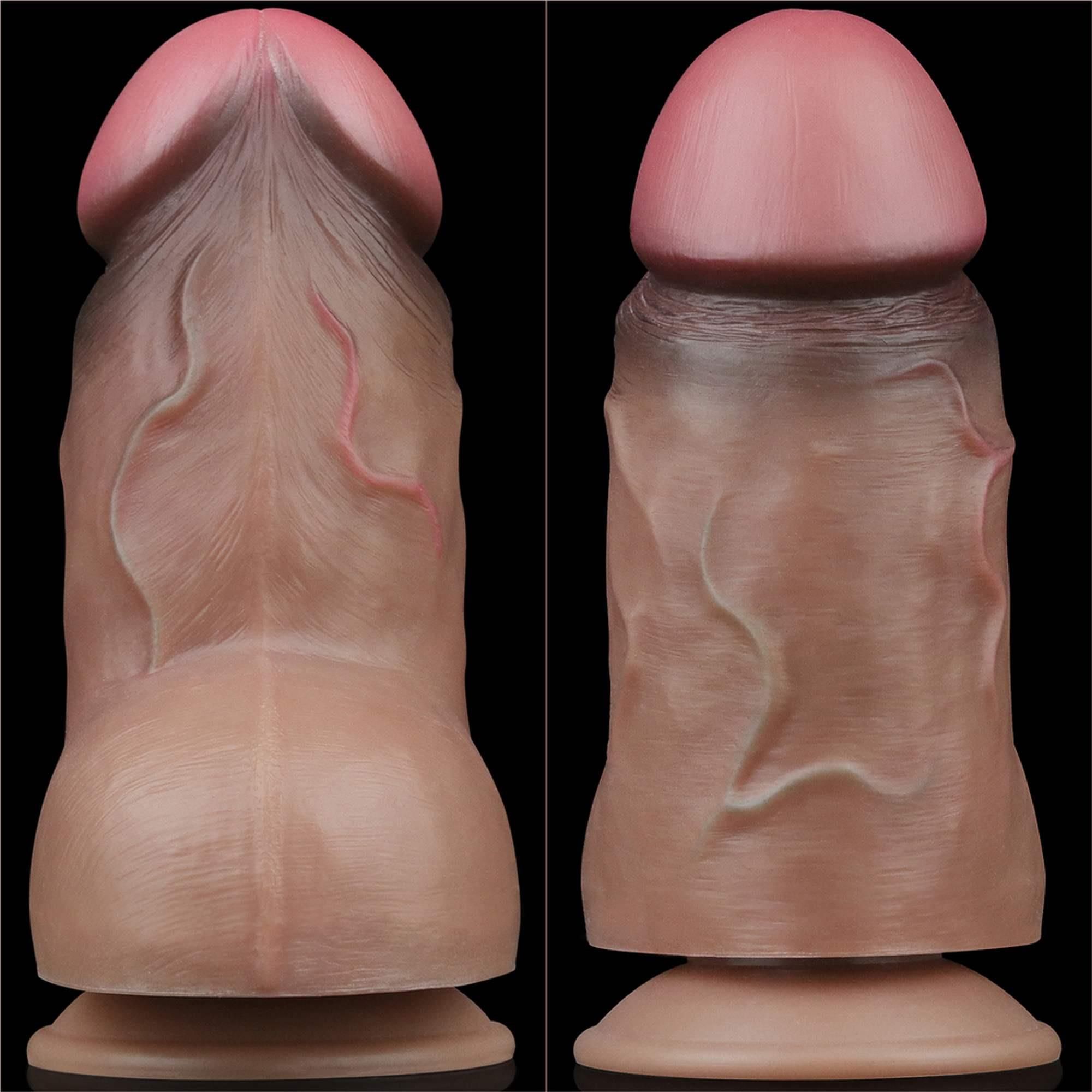 Реалистичный фаллоимитатор LoveToy Nature Cock, 18,2 см (коричневый)