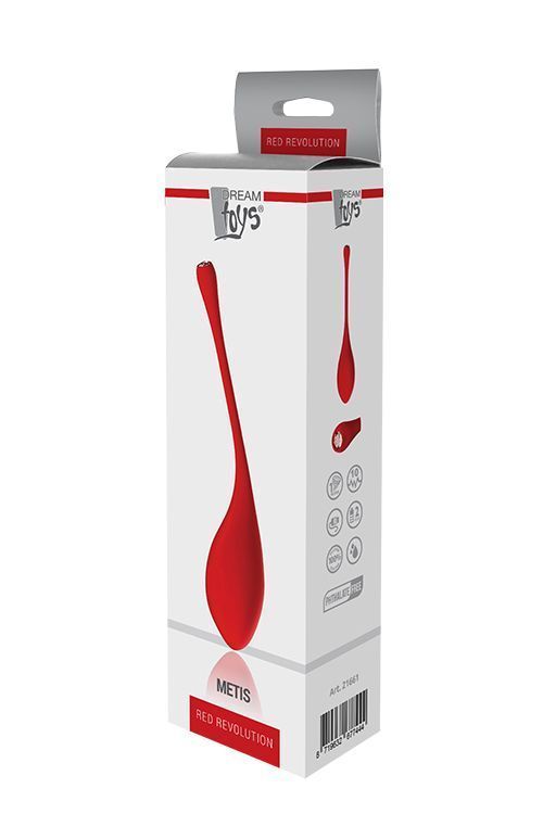 Виброяйцо Dream Toys Red Revolution Metis, 19 см (красный)