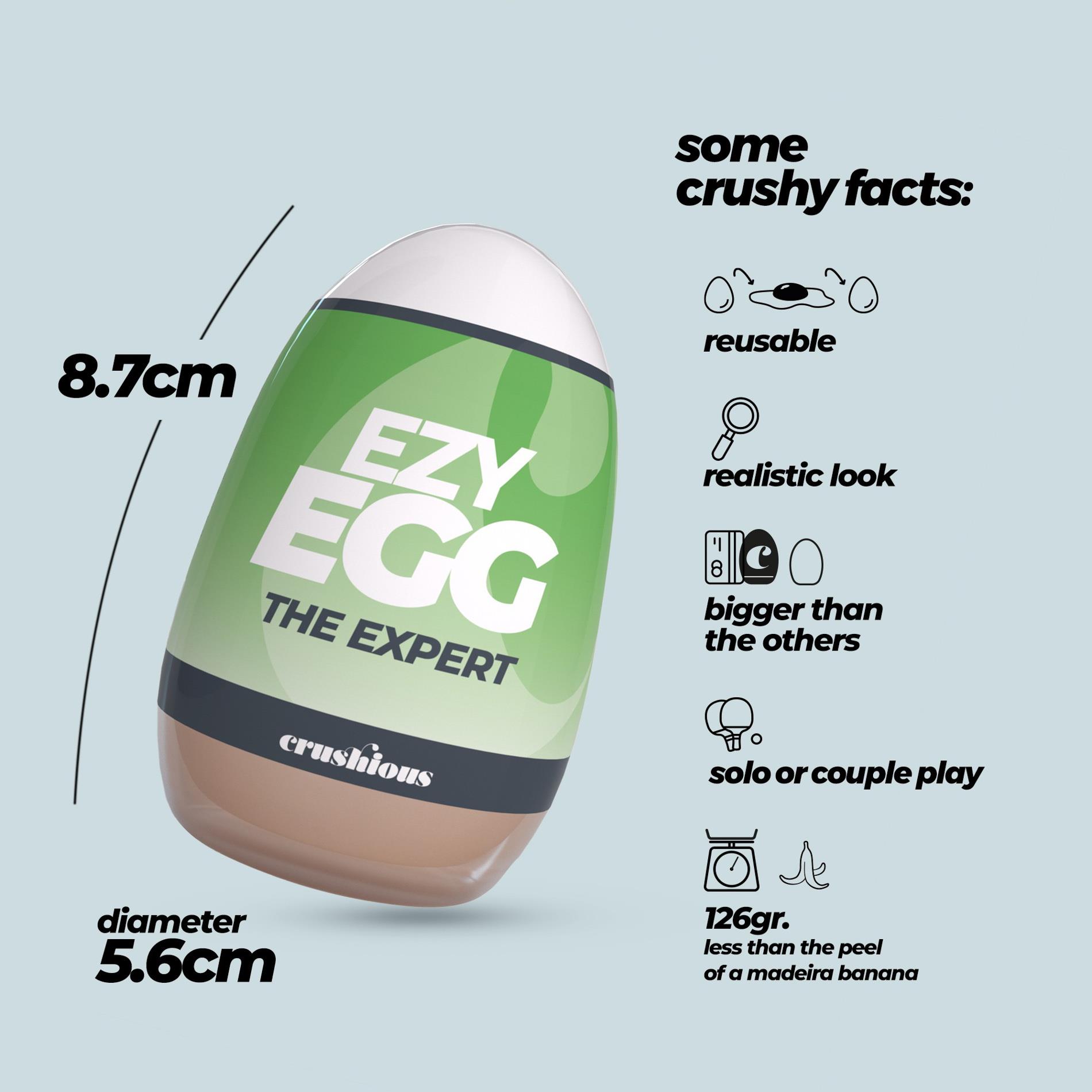 Мастурбатор яйцо Crushious Ezy Egg Tne Expert (телесный)