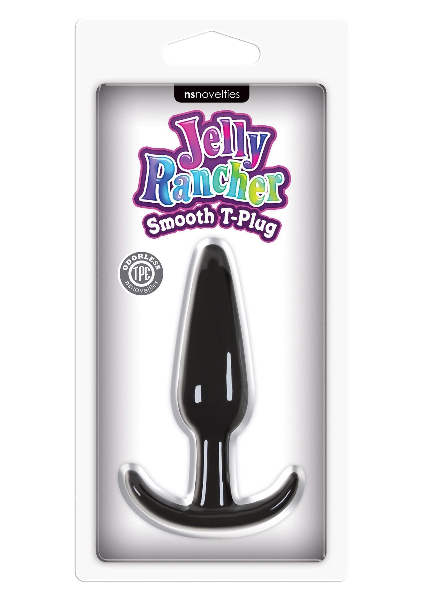 Korek analny Jelly Rancher T-Plug Smooth, 10,9 cm (czarny)