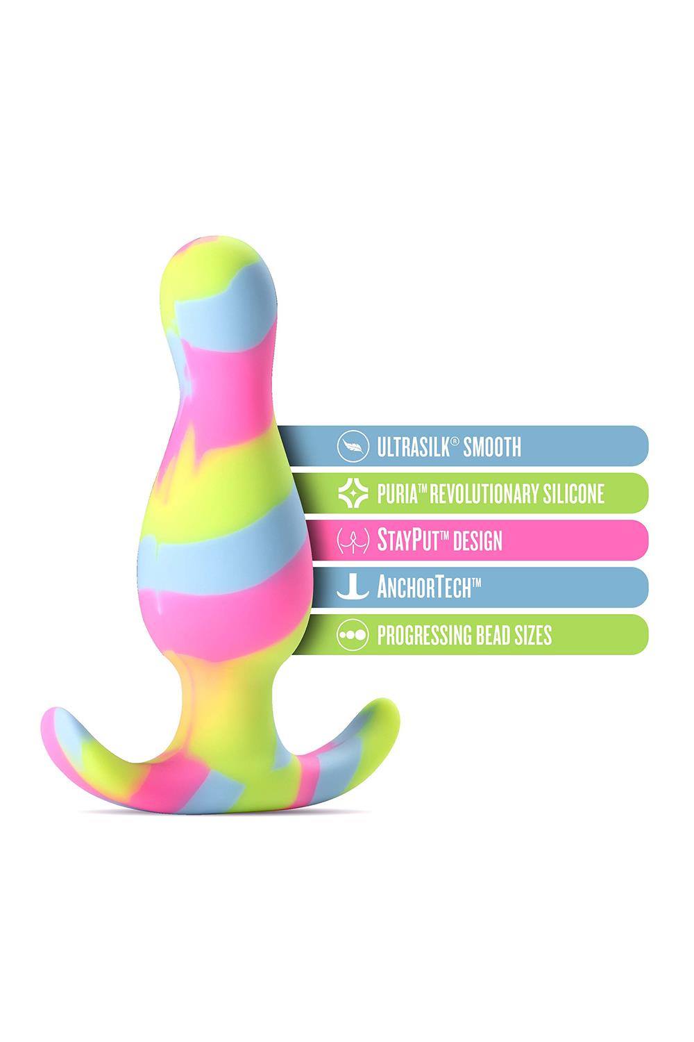 Korek analny Avant Kaleido, 8.9 cm (multi)