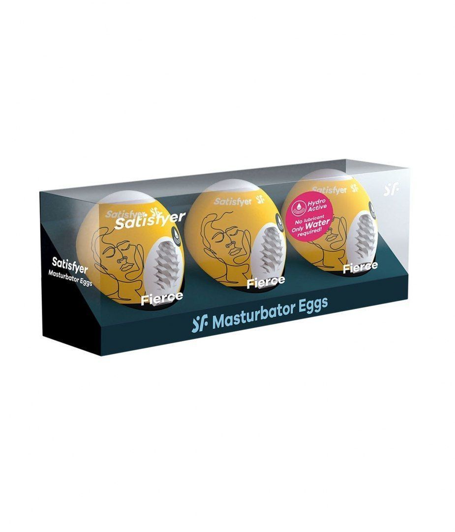 Набор мастурбаторов Satisfyer Masturbator Egg Fierce Set, 3 шт (белый)