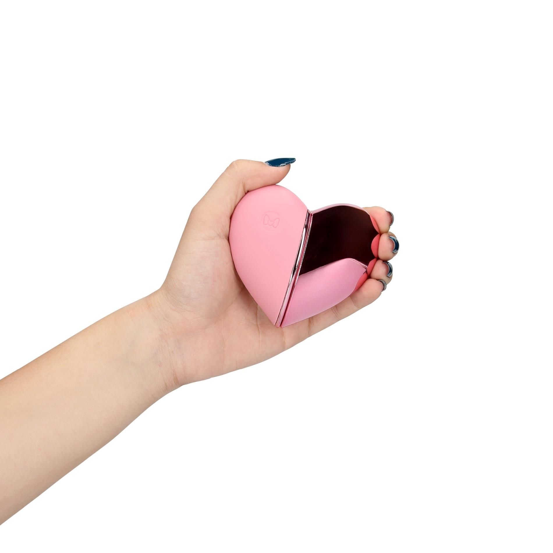 Вибратор для клитора Loveline Tapping Heart (розовый)