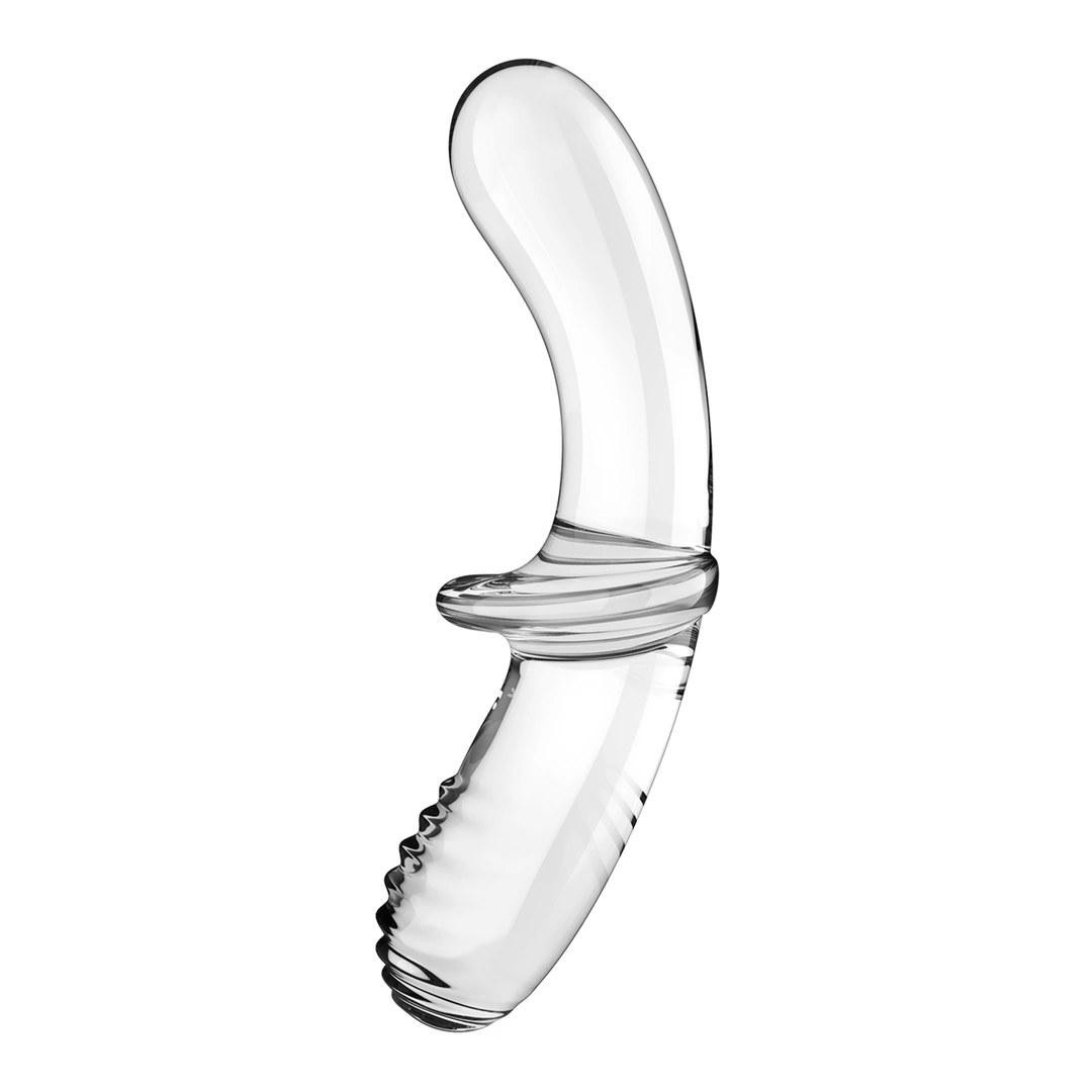 Фаллоимитатор Satisfyer Double Crystal, 19.6 см (прозрачный)