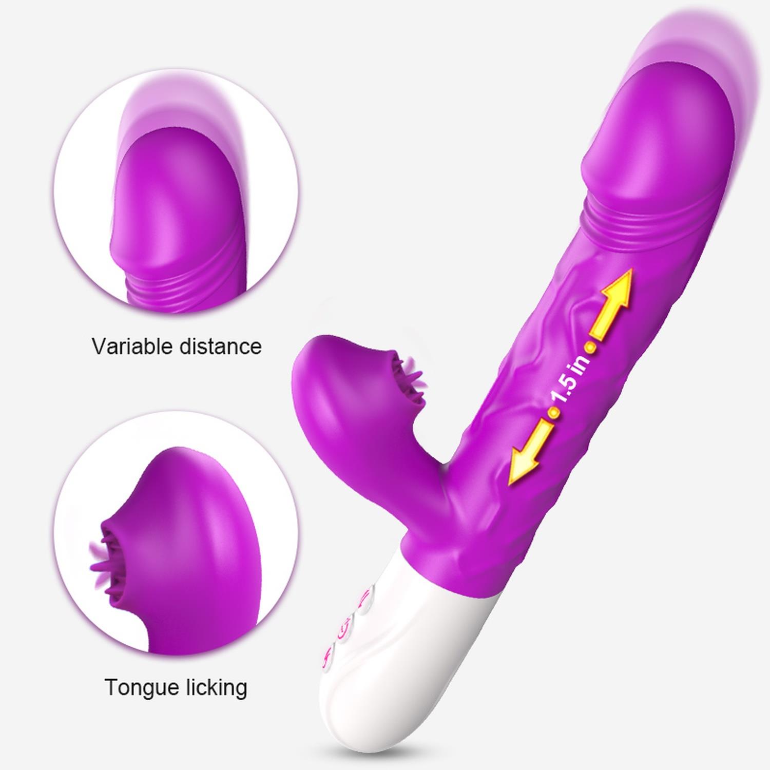 Вибратор-кролик B - Series Fox Tongue, 23 см (фиолетовый)