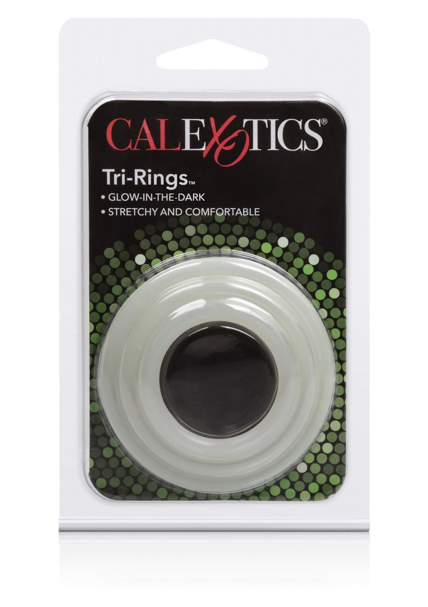 Эрекционное кольцо Calexotics Tri-Rings, 3 шт (белый)