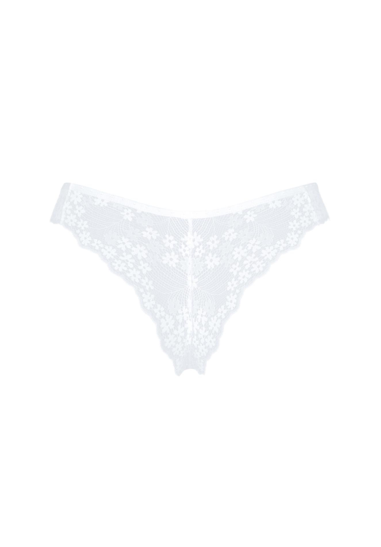 Кружевные эротические трусики Obsessive Heavenlly XL/2XL (белый)