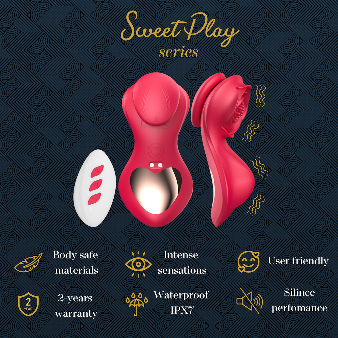 Вибратор Erospace Sweet Play A1, 8,6 см (красный)
