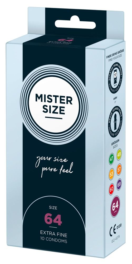 Презервативы Mister Size 64, 10 шт (прозрачный)
