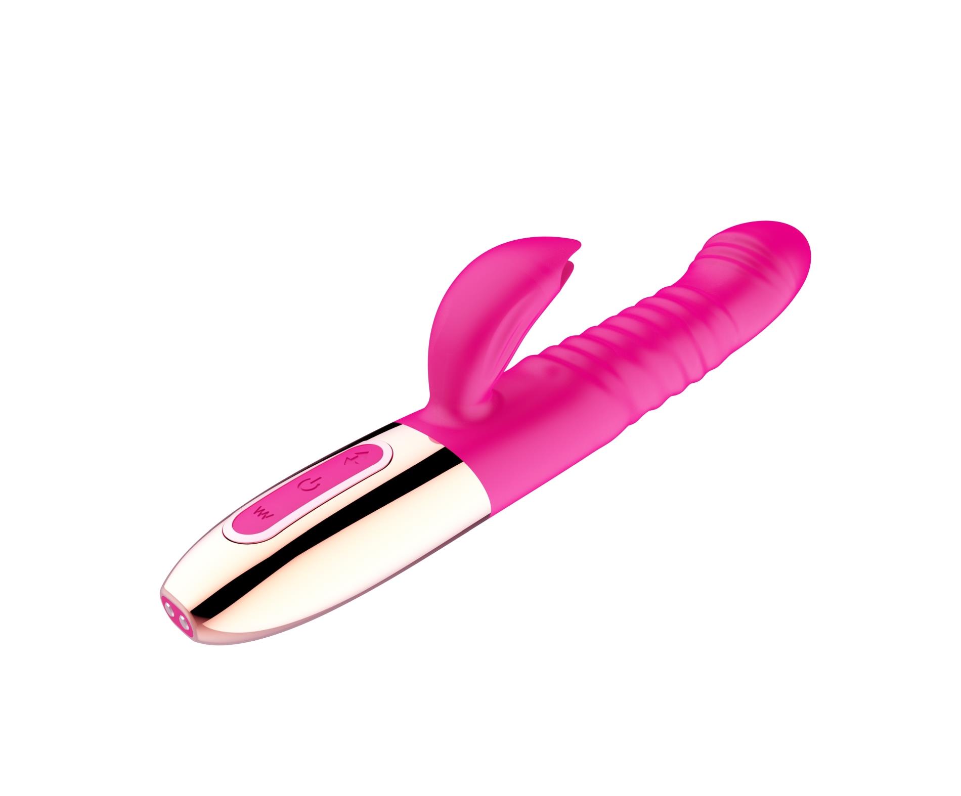 Вибратор-кролик B - Series Magic Rechargeable Thrusting, 19 см (розовый)