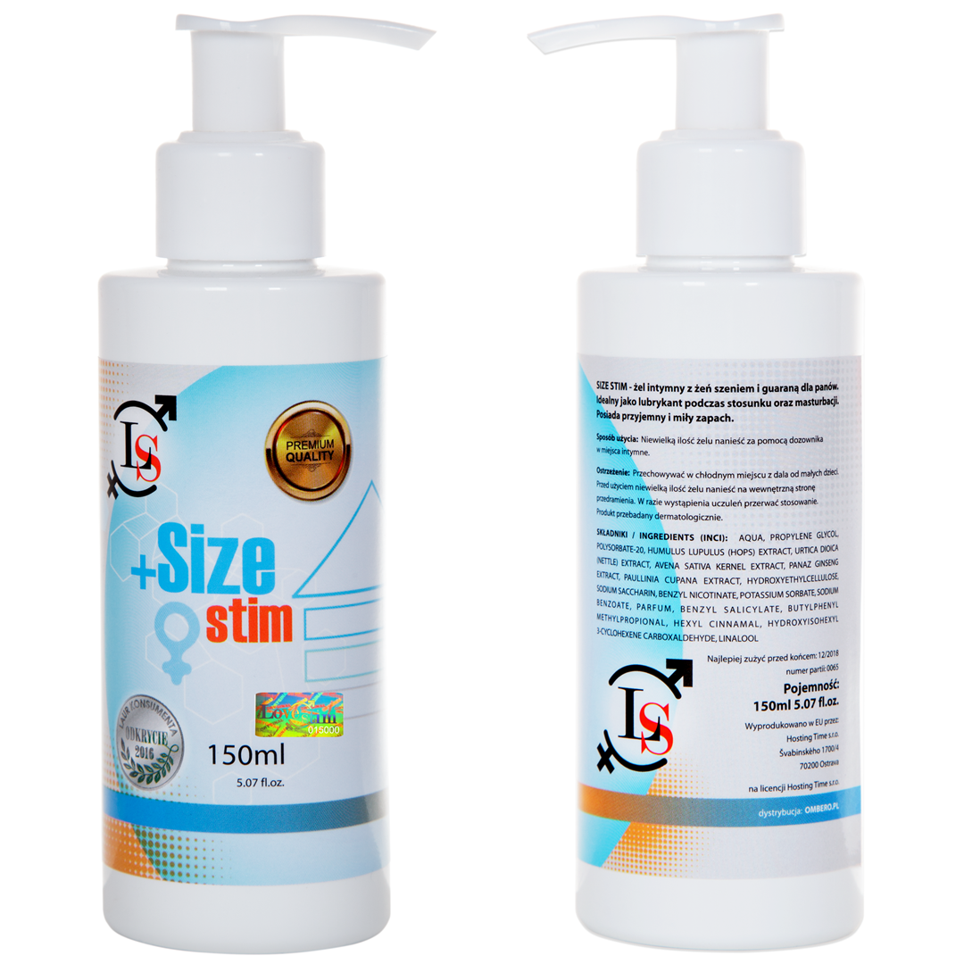 LoveStim Size Stim - Żel do powiększania penisa, Свежий, 150 ml