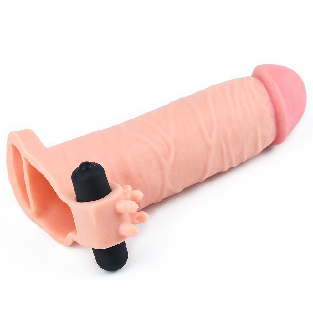 Насадка на пенис LoveToy Pleasure X-Tender, 17,5 см (телесный)
