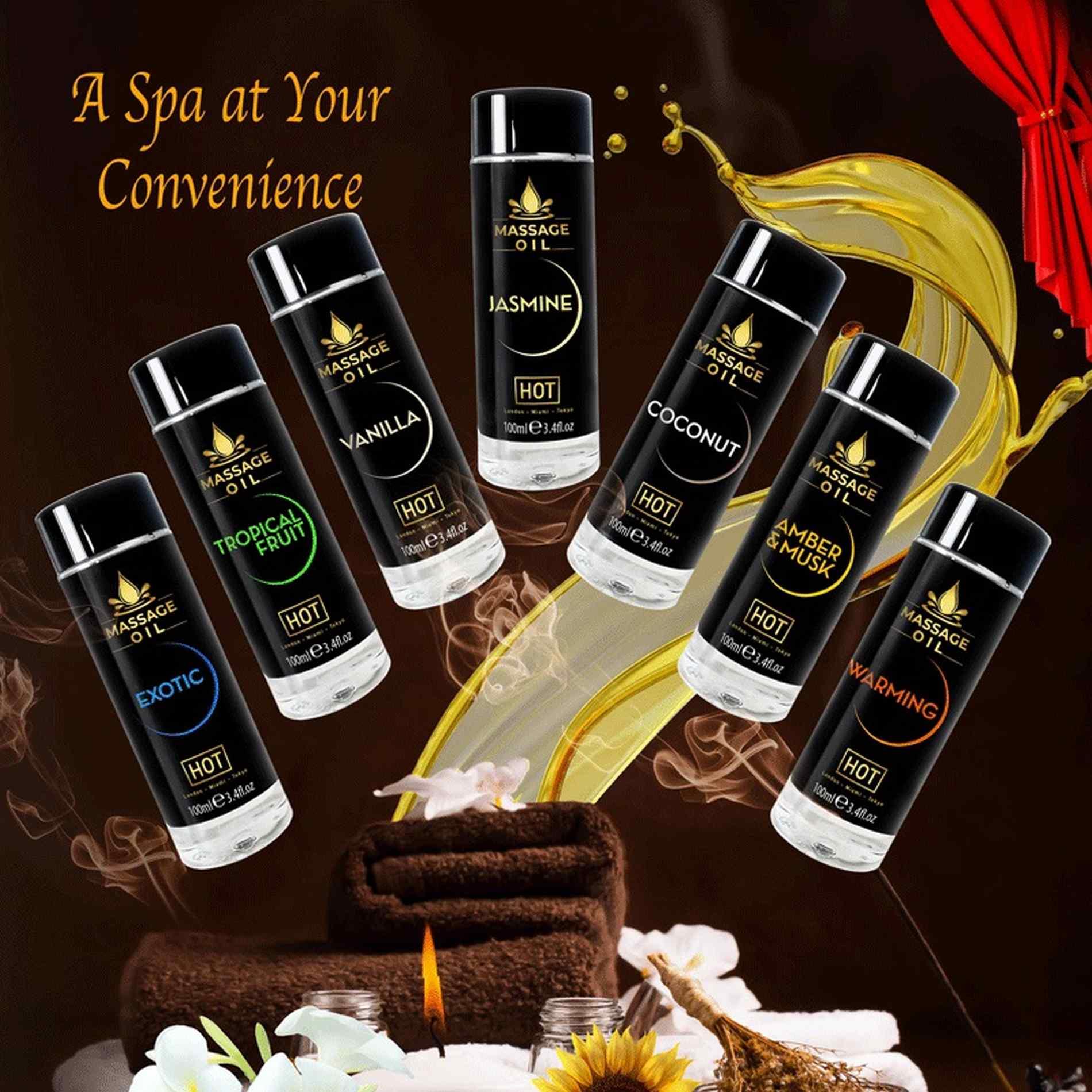 Массажное масло Hot Massage Oil Amber & Musk, 100 мл